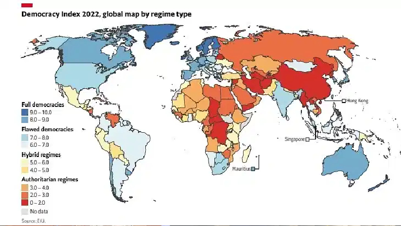 গণতন্ত্র সূচকে দুই ধাপ উন্নতি বাংলাদেশের