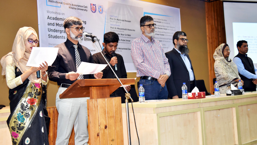 ছাত্ররাজনীতিকে না বলে শপথ খুবির নবীন শিক্ষার্থীদের