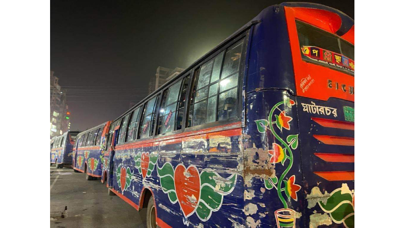 আটকে রাখা পরিস্থান পরিবহনের ১২ বাস