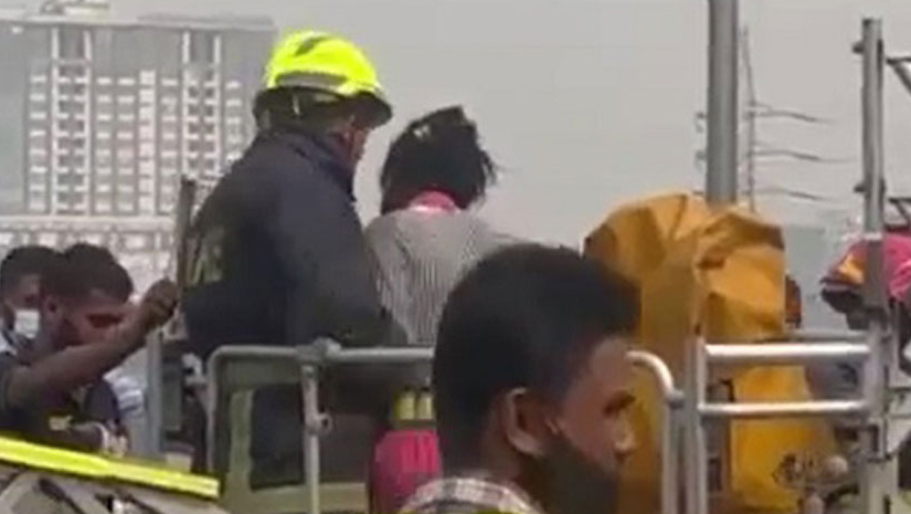 উদ্ধার হওয়া তরুণী