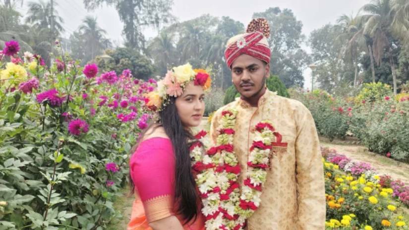জার্মান তরুণী জেনিফার স্ট্রায়াস ও গোপালগঞ্জের তরুণ চয়ন ইসলাম