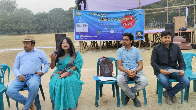 রাবিতে সংবাদ সম্মেলনে রিয়েল স্টার সোসাইটির চেয়ারম্যান সৈয়দ আব্দুল্লাহ শাওন