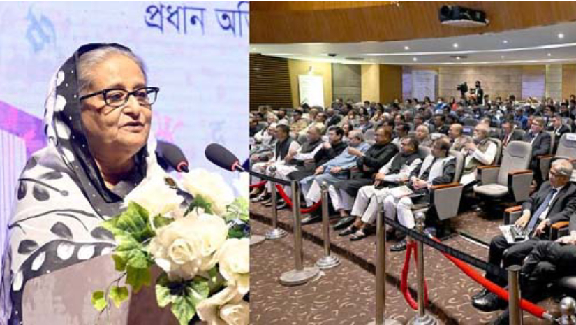 আন্তর্জাতিক মাতৃভাষা ইনিস্টিটিউটে আয়োজিত অনুষ্ঠানে প্রধান অতিথির বক্তব্যে শেখ হাসিনা