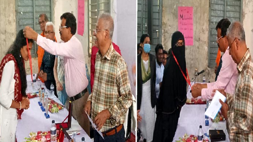 স্নাতকের গণিতে ভালো ফলাফলের জন্য ফরিদপুর সরকারি রাজেন্দ্র কলেজের মমতাজ জাহান এবং বন্যা কুন্ডুর হাতে স্বর্ণপদক তুলে দেওয়া হয়।