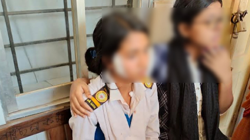 আহত স্কুলছাত্রী