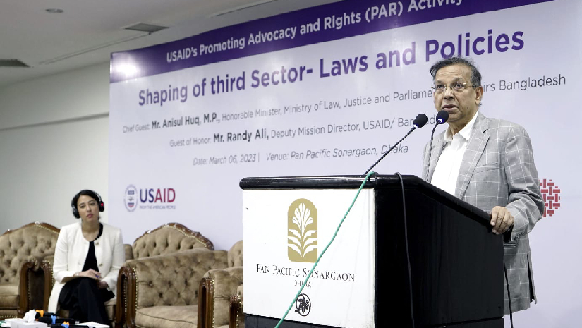 সুশীল সমাজের বক্তব্য বন্ধ করার উদ্দেশ্য নেই: আইনমন্ত্রী