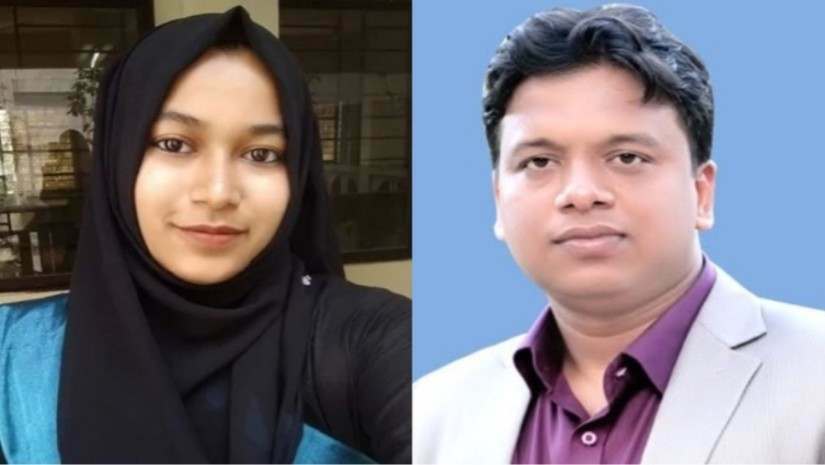 ছাত্রলীগ নেত্রী ফাইজা এবং হল প্রাধ্যক্ষ সাহেদুর রহমান