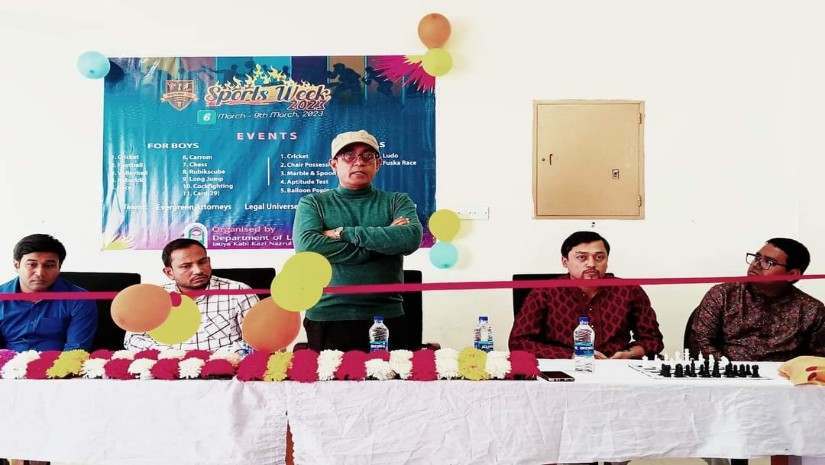 আইন ও বিচার বিভাগের ‘স্পোর্টস উইক-২০২৩’ এর উদ্বোধন অনুষ্ঠান