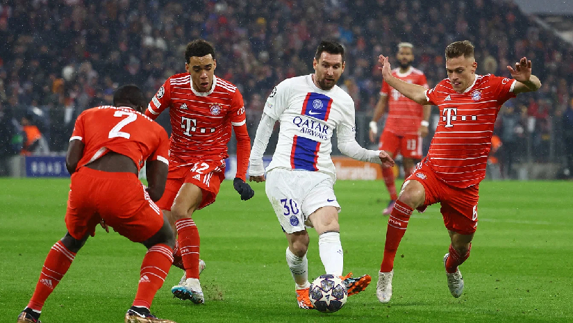 মেসি ও বায়ার্ন মিউনিখের ডিফেন্ডাররাপি