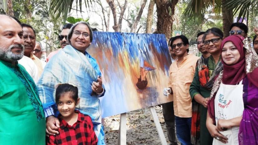 জয়বাংলা আর্ট ক্যাম্পের উদ্বোধনী অনুষ্ঠানে শিক্ষামন্ত্রী