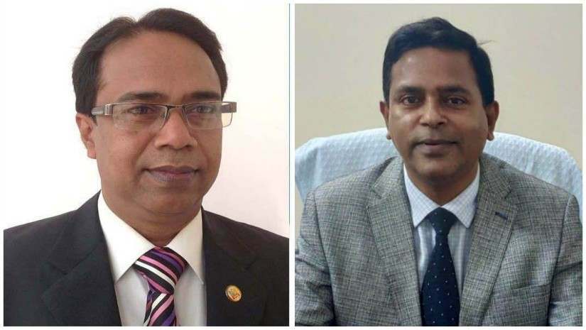 সভাপতি অধ্যাপক ফজলুল হক এবং সম্পাদক অধ্যাপক কামরুজ্জামান 