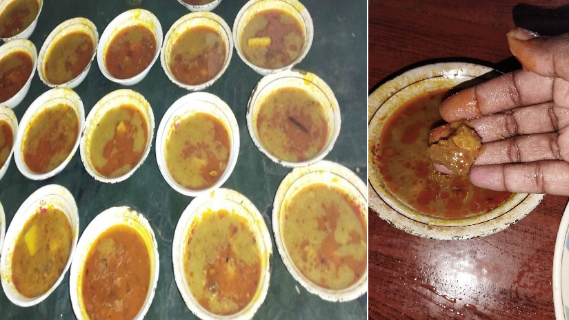 রাবির জিয়া হলে মুরগীর পরিবর্তে গরুর মাংস