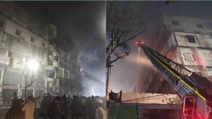 এখনো আগুন জ্বলছে এনেক্সকো টাওয়ারে