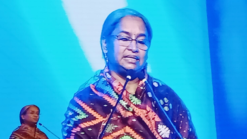 অনুষ্ঠানে বক্তব্য রাখছেন শিক্ষামন্ত্রী ডা. দীপু মনি