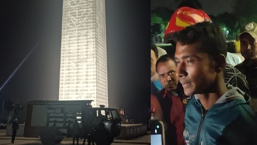 ফায়ার সার্ভিসের সদস্যরা 
সুজনকে উদ্ধার করেন