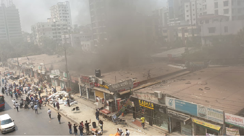 বিজিবি মার্কেটে আগুন