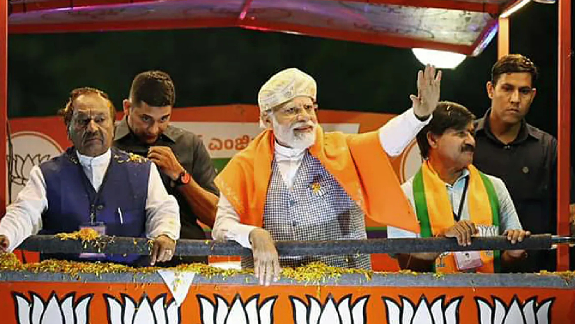 কর্ণাটক বিধানসভা নির্বাচনের প্রচারনায় ভারতের প্রধানমন্ত্রী নরেন্দ্র মোদি