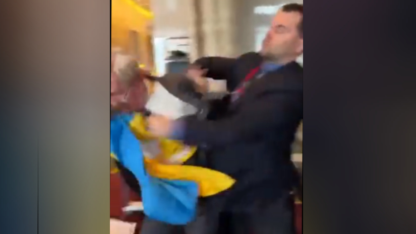 রাশিয়ান প্রতিনিধির সাথে ইউক্রেনের এমপির সংঘর্ষ