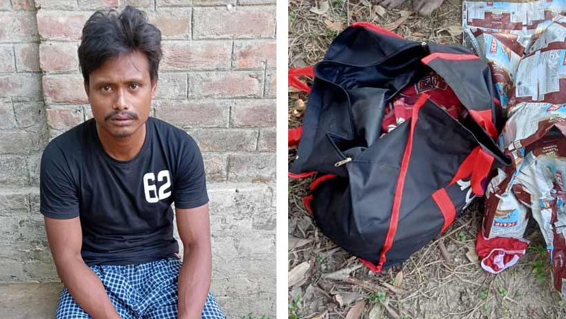 অসীম ও ব্যাগে নিয়ে আসা সন্তানের লাশ