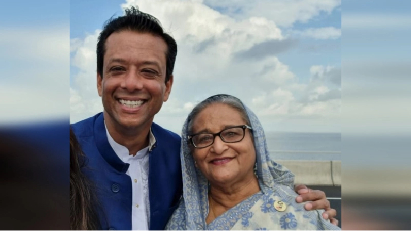 প্রধানমন্ত্রী শেখ হাসিনা ও ছেলে সজীব ওয়াজেদ জয়