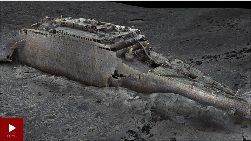 টাইটানিক ধ্বংসাবশেষের না দেখা পূর্ণাঙ্গ ছবি