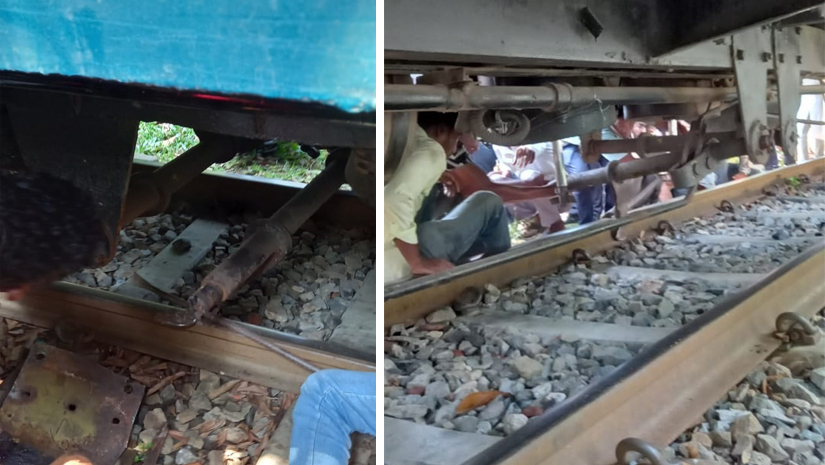 চবির শাটল ট্রেনের ব্রেক গিয়ার ভেঙে গেছে