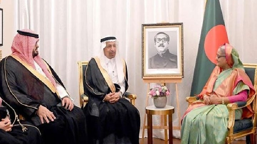 প্রধানমন্ত্রী শেখ হাসিনার সঙ্গে সাক্ষাৎ করেন সৌদি আরবের বিনিয়োগমন্ত্রী খালিদ এ আল-ফালিয়াহ এবং অর্থনীতি ও পরিকল্পনামন্ত্রী ফয়সাল আলিব্রাহিম