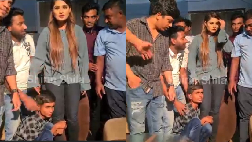 জড়িয়ে ধরে চুম্বনের পর পা ধরে চাইলেন ক্ষমা