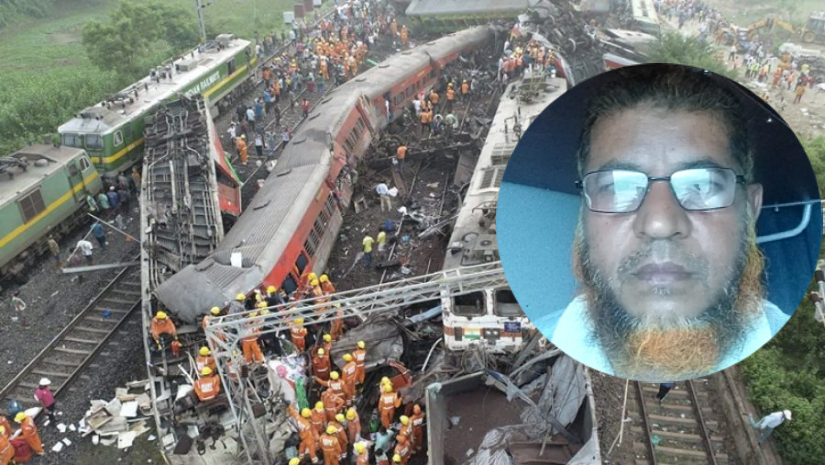 দুর্ঘটনার কবলে পড়া ট্রেন এবং মো. আখতারুজ্জামান
