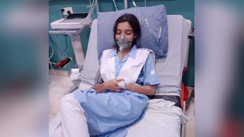 হাসপাতালে চিকিৎসাধীন ভিকারুননিসার এক ছাত্রী