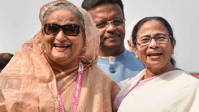 প্রধানমন্ত্রী শেখ হাসিনা ও ভারতের পশ্চিমবঙ্গের মুখ্যমন্ত্রী মমতা ব্যানার্জি