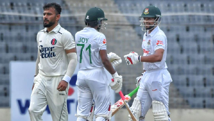 শান্তর ফিফটিতে ঘুরে দাঁড়িয়েছে বাংলাদেশ, পার্টনারশিপ ১১০ রানের