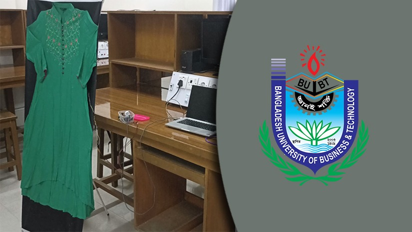 পোশাকে লাগানো স্মার্ট ডিভাইস ও বিইউবিটি লোগো