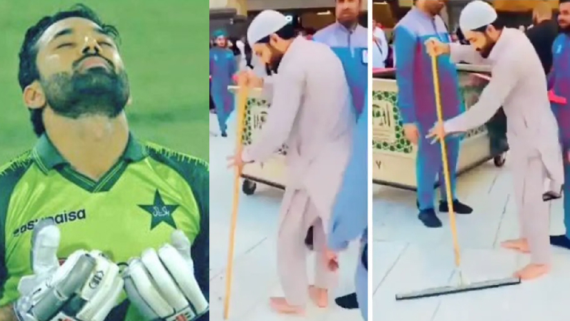 পবিত্র কাবার মেঝে পরিষ্কার করছেন রিজওয়ান