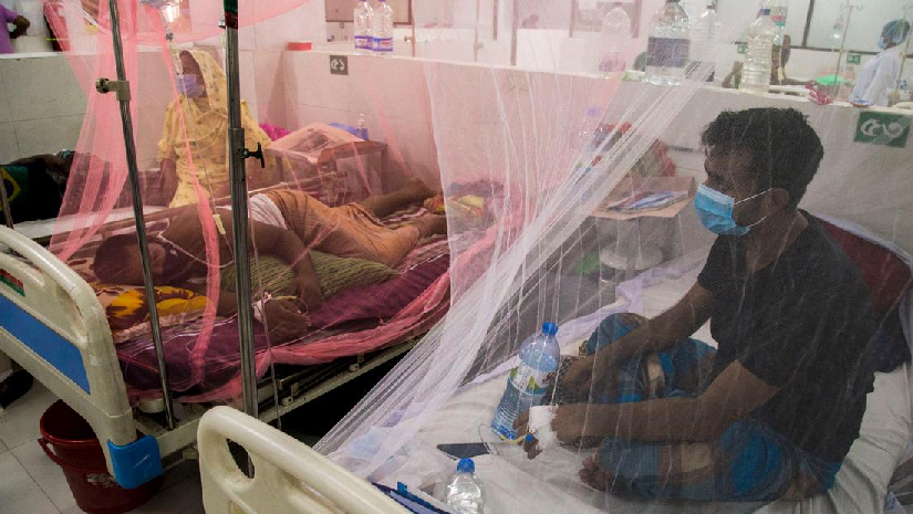 ডেঙ্গু আক্রান্ত হয়ে হাসপাতালে চিকিৎসাধীন রোগীরা