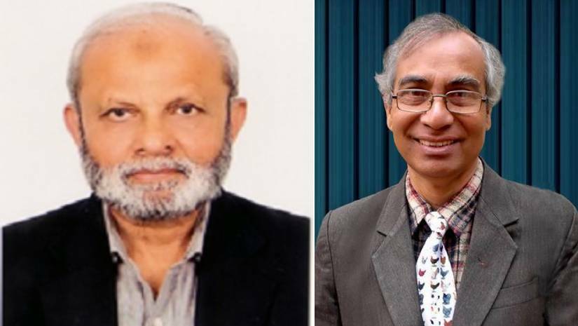 অধ্যাপক সচ্চিদানন্দ দাস চৌধুরী (বামে), ডানে অধ্যাপক আফতাব আলম খান