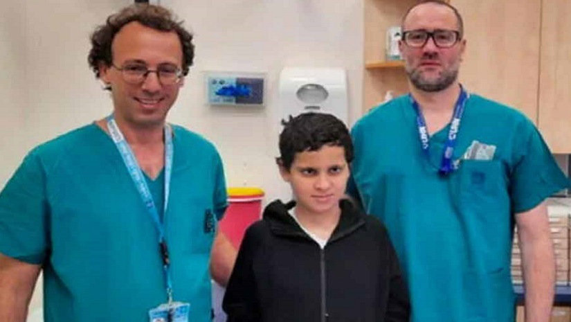 অস্ত্রোপচারে সুস্থ হওয়া ১২ বছরের কিশোর সুলেইমান হাসানে