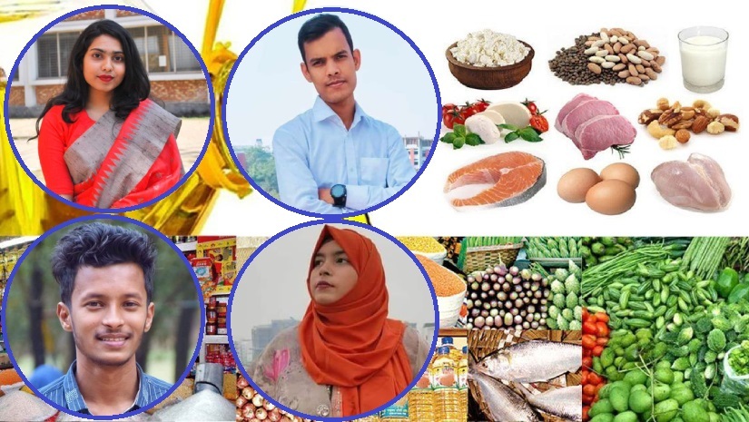 ইসরাত জাহান ইভা (ওপরে বায়ে), মিনহাজুল আবেদিন নান্নু (ডানে) আহসান জোবায়ের (নিচে বায়ে) ও আয়েশা সিদ্দিকা (বায়ে)