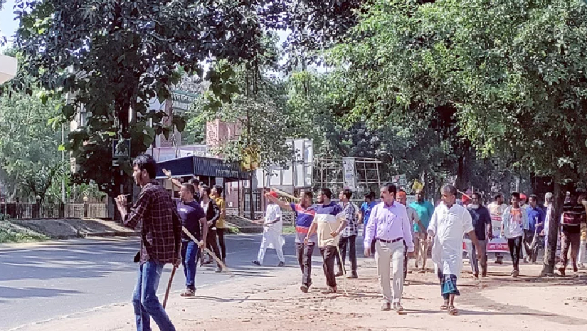 হাবিপ্রবি ছাত্রলীগ ও বিএনপি নেতা-কর্মীদের মধ্যকার সংঘর্ষ