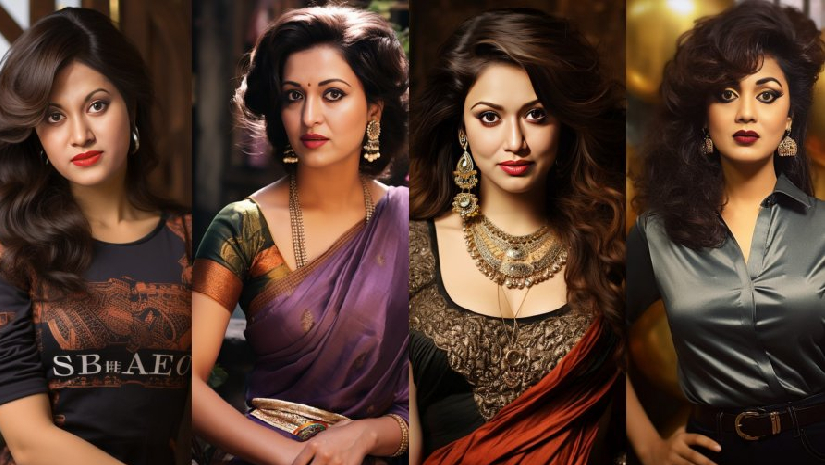 ববিতা, শাবানা, রোজিনা ও নূতনের নতুন রূপ