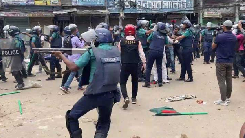 বিএনপি ও পুলিশের সংঘর্ষ