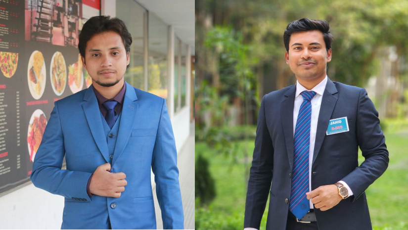 ছবিতে বামে সাজ্জাদ হোসাইন হৃদয় এবং ডানে জাহিদ হাসান জয়