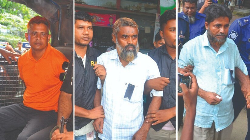 পুলিশ ও র‍্যাবের হাতে আটক হওয়া তিন ব্যক্তি