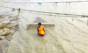 মাছের আশায় নদীতে স্বপ্ন খুঁজেন নদী পাড়ের নারীরা 