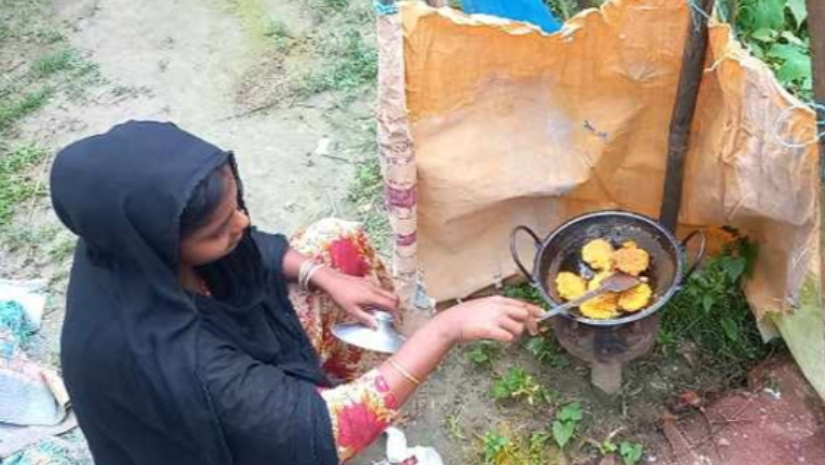 নলকূপ থেকে বের হওয়া গ্যাসে চলছে পরিবারের রান্না