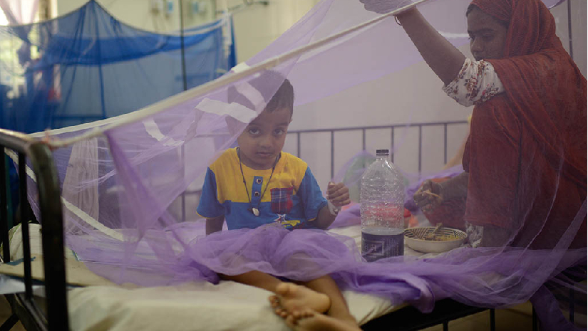 হাসপাতালে ডেঙ্গু আক্রান্ত হয়ে চিকিৎসাধীন শিশু