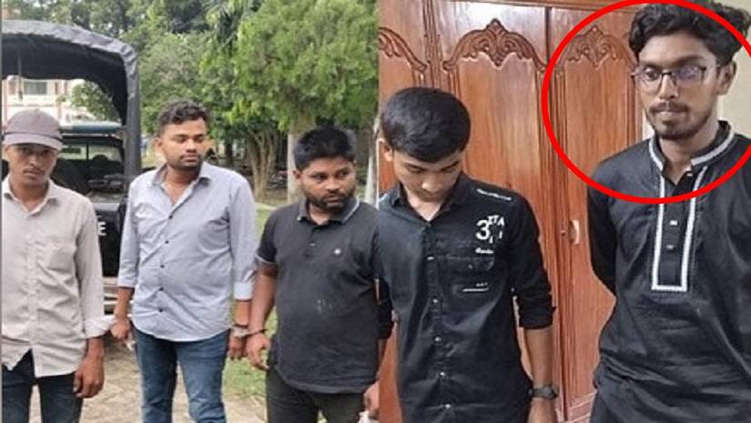 নুরুল সাদিক সজীব (বাম পাশের গোল চিহ্নিত)