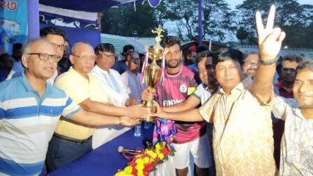 রাবির আন্তঃবিভাগ ফুটবল প্রতিযোগিতায় চ্যাম্পিয়ন ফাইন্যান্স বিভাগ
