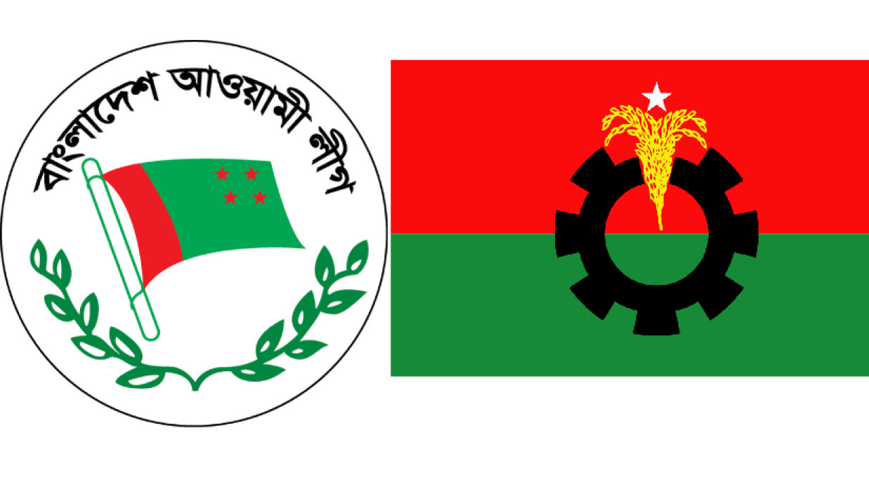 আওয়ামীলীগ ও বিএনপির লোগো