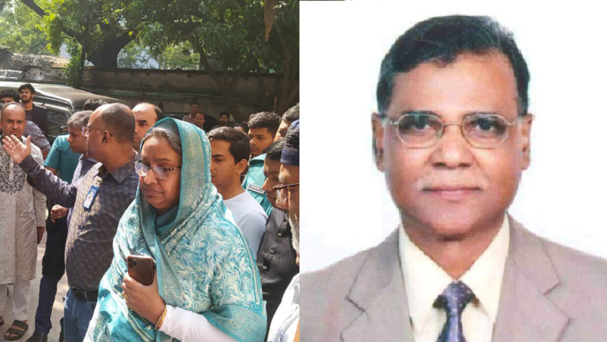 রাজধানীর কাকরাইলে কোয়ান্টাম ফাউন্ডেশনে রাখা জবি উপাচার্যের মরদেহ দেখতে যান শিক্ষামন্ত্রী